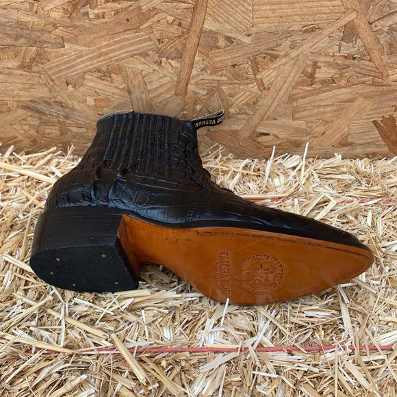 Men's Western Cowboy Half boot Crocodile Print Leather Botín Coco FREE SHIPPING - Picture 2 of 6